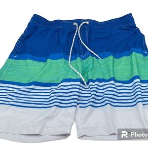 Men’s’ swimming trunks with pockets Blue and green XL NWOT